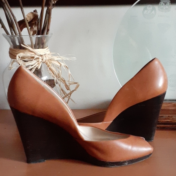 Michael Kors Open toe leather wedge 10 - Picture 6 of 7